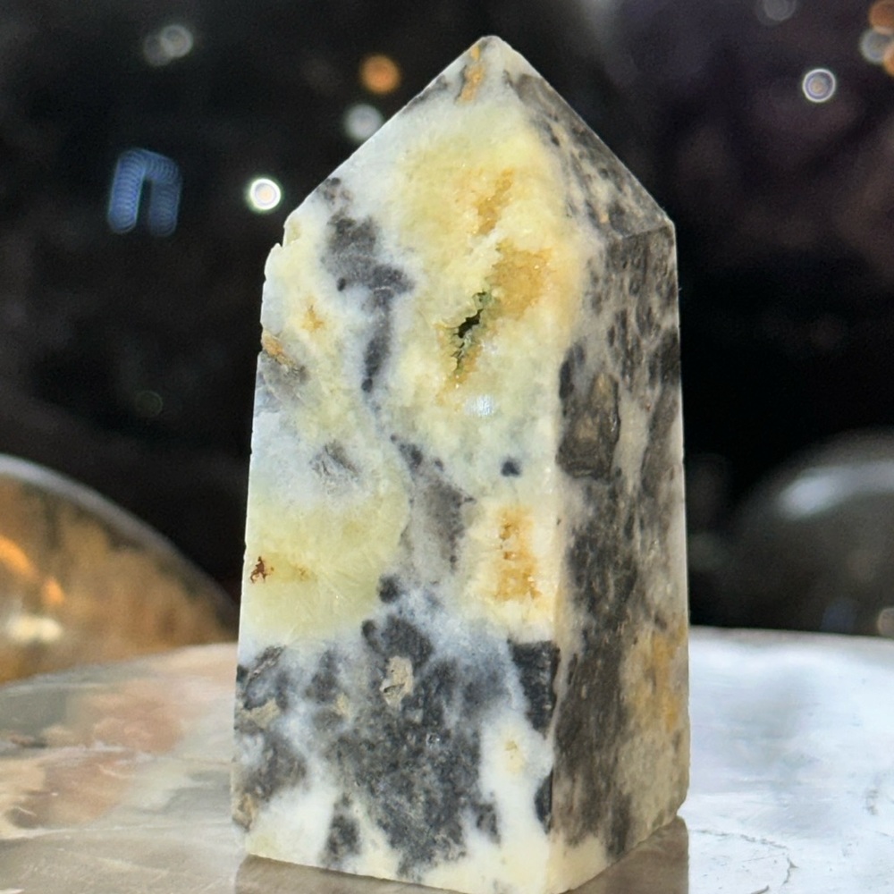 Sphalerite 4 Sided Crystal Point With Druzy!